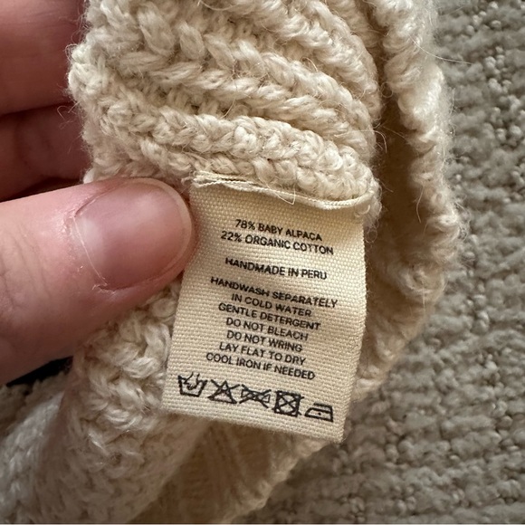 Laude The Label Field Sweater in Cream and Black Stripe - Picture 8 of 10